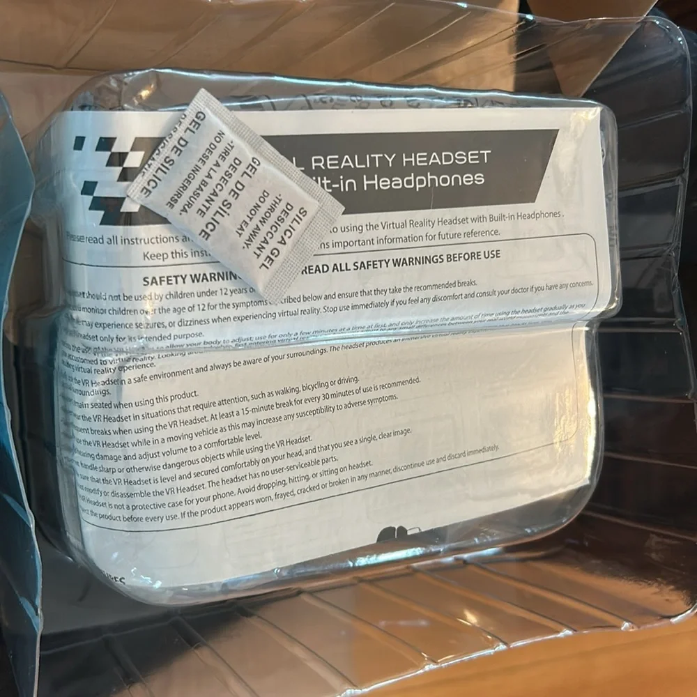 Sharper Image Virtual Reality Headset with Built-In Headphones